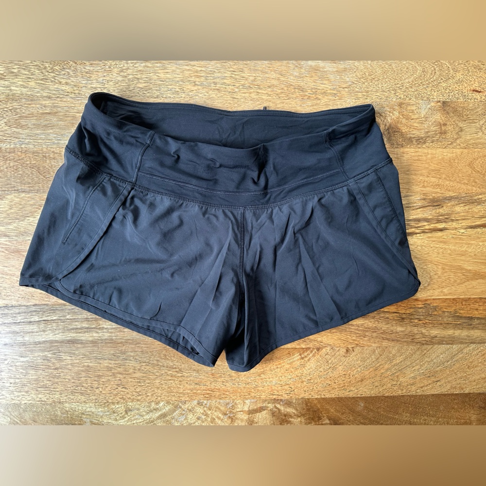 Lululemon - Lined Running Shorts, 3-inch inseam, black, size 8